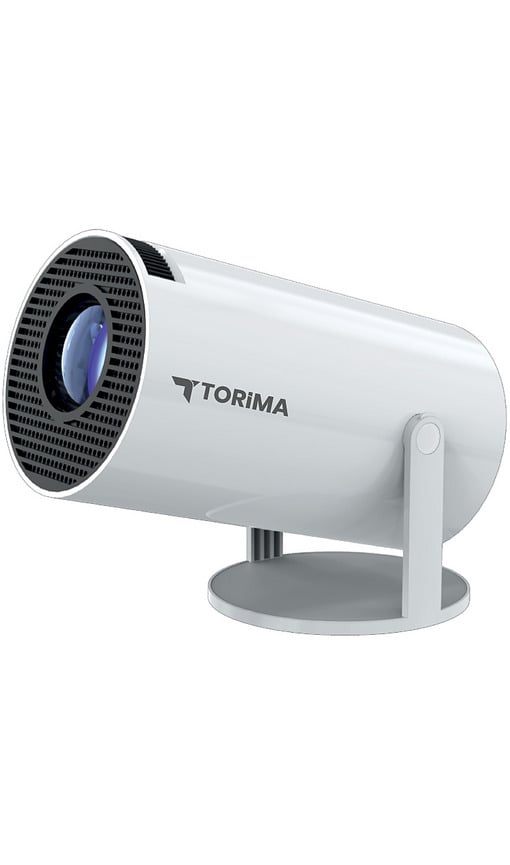 TORIMA HY300T Lite Bluetooth Android 11 Taşınabilir Ev Sineması Akıllı Projeksiyon Cihazı Beyaz