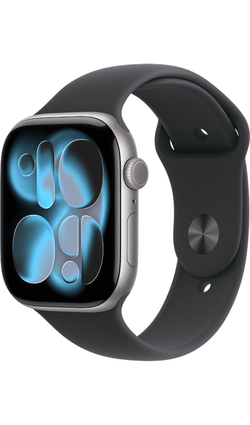 APPLE MEV44TU/A Watch Series 11 GPS 46mm Space Grey Alüminyum Kasa ve Siyah Spor Kordon - M/L