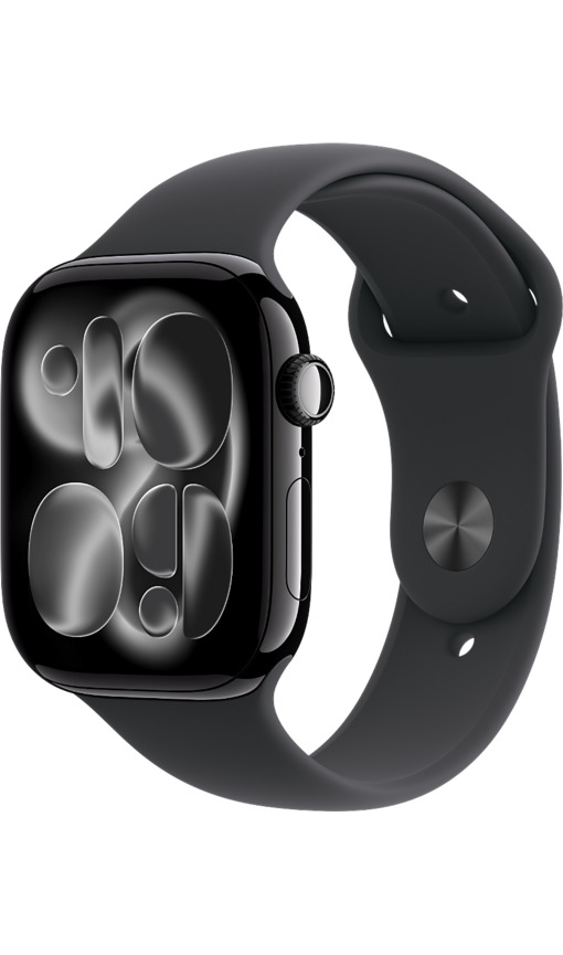 APPLE MEQT4TU/A Watch Series 11 GPS 42mm Jet Siyah Alüminyum Kasa ve Siyah Spor Kordon - S/M
