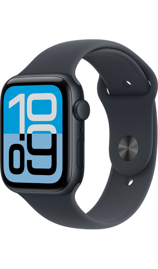 APPLE MEHN4TU/A Watch SE 3 GPS 44mm Gece Yarısı Alüminyum Kasa ve Gece Yarısı Spor Kordon - S/M
