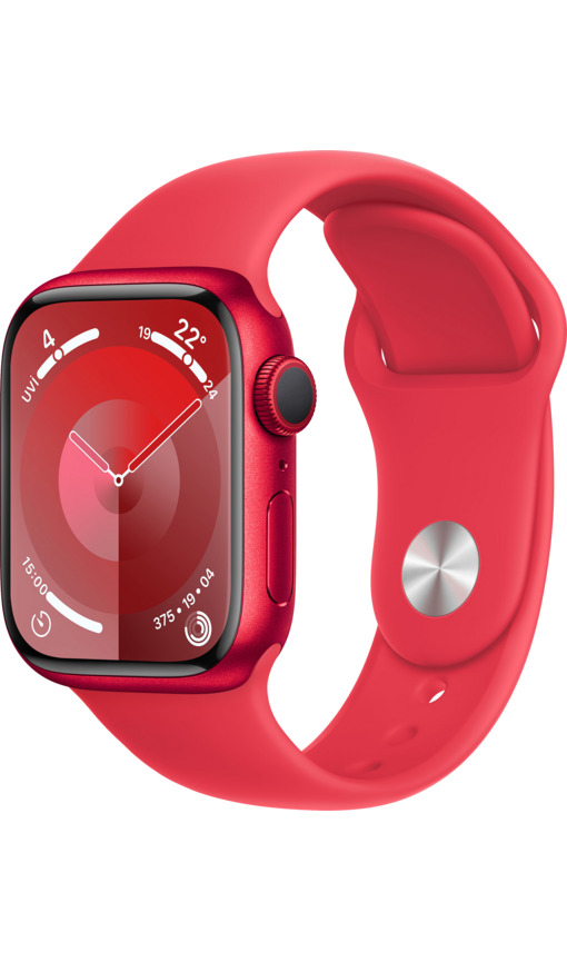 APPLE MRYE3TU/A Watch Series 9 GPS + Cellular 45 mm Kırmızı Alüminyum Kasa ve Kırmızı Spor Kordon - S/M