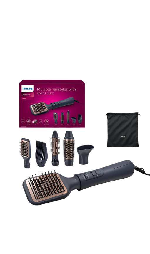 PHILIPS BHA530/00, Argan Yağı Seramik Kaplama, +5 Aparat, 3 Isı ve Hız Ayarı Saç Şekillendirme ve Kurutma Seti